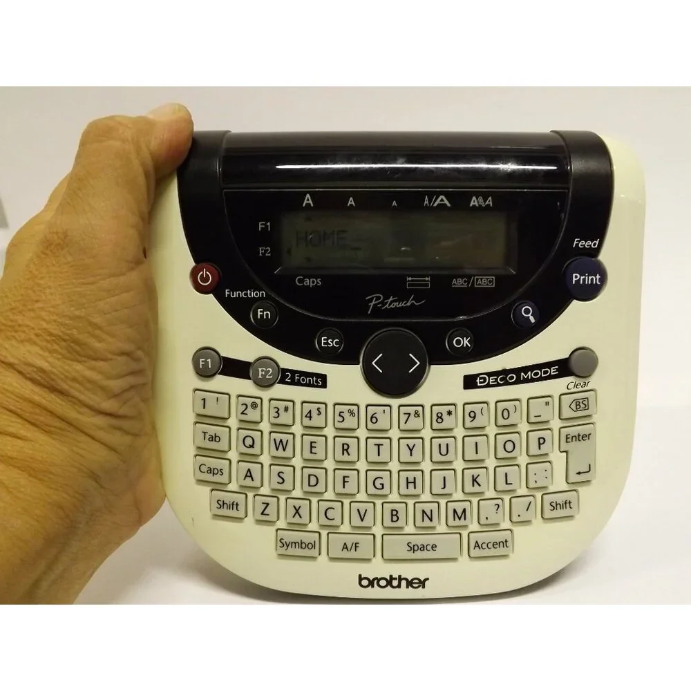 Brother P-Touch PT-1290 Label Maker With Deco Mode & 12mm Tape Battery Operated